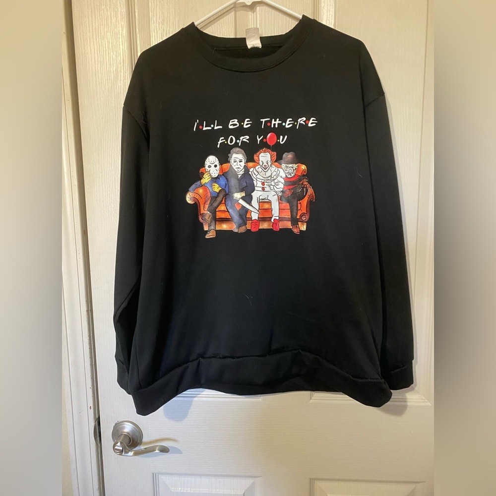 Black Graphic Sweater